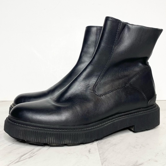 Sarto Franco Sarto Jinta Black Faux Leather Bootie 10M - Picture 1 of 15
